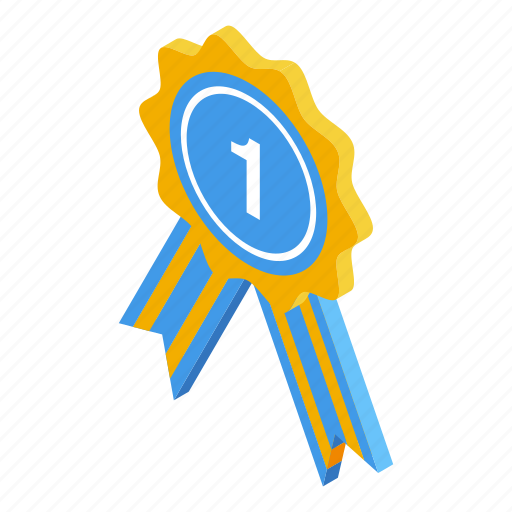 Ranking, first, emblem, isometric icon - Download on Iconfinder