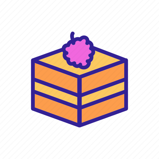 Cake, contour, dessert, food, raspberry icon - Download on Iconfinder
