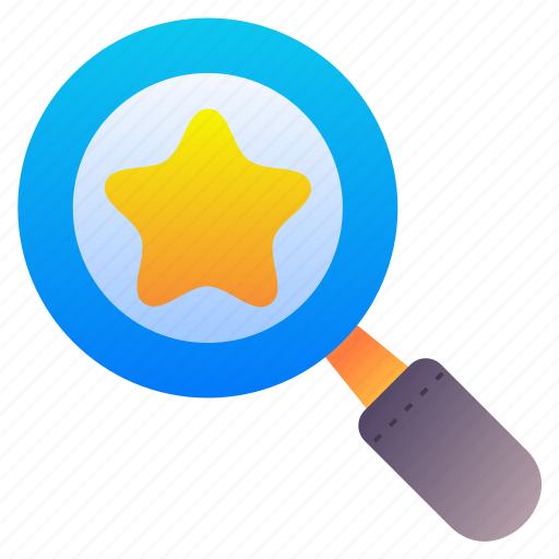 Searching, analysis, star, search, magnifying, glass icon - Download on Iconfinder