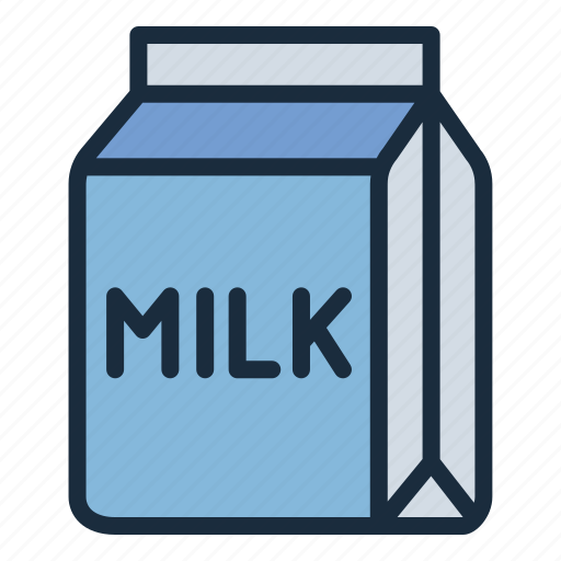 Milk, cartoon, box, food, beverage, diary, kitchen icon - Download on Iconfinder