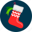 christmas, gift, present, sock 