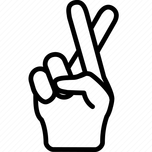 Cross, finger, gesture, hand icon - Download on Iconfinder