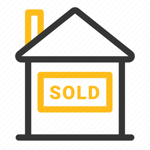 Building, construction, home, house, property, real estate, sold icon - Download on Iconfinder