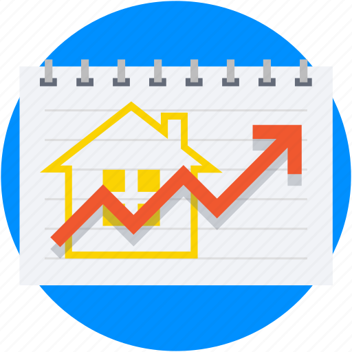 Line graph, property graph, property price, property value, real estate icon - Download on Iconfinder