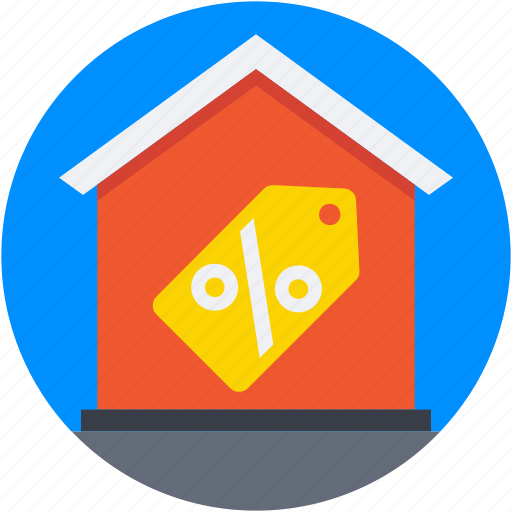 Home, percentage sign, property tax, property value, real estate icon - Download on Iconfinder