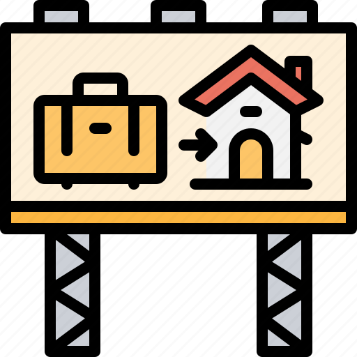 Advertising, billboard, building, estate, home, property, real icon - Download on Iconfinder