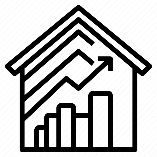 Capitalgain, graph, house, investment, realestate icon - Download on Iconfinder
