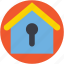house insurance, house security, keyhole, locked house, real estate 
