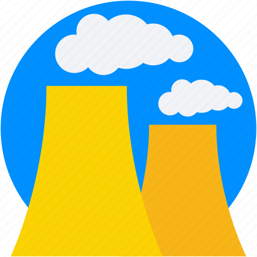 Cooling tower, nuclear plant, power plant, power station, powerhouse icon - Download on Iconfinder