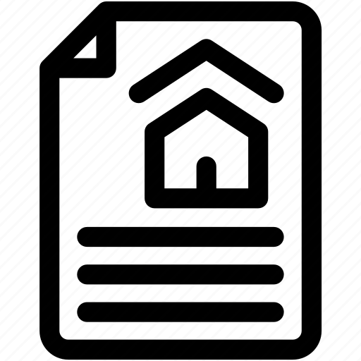 Estate agreement, house contract, property contract, property document, property papers icon - Download on Iconfinder