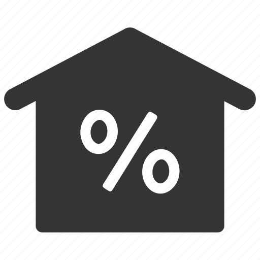 Home, interest rate, loan, real estate icon - Download on Iconfinder
