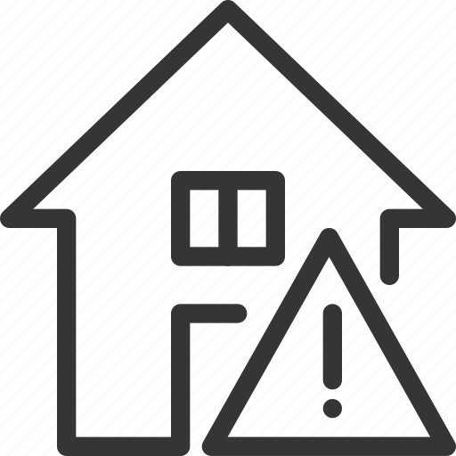Architecture, building, exclamation, house, real estate, round, triangle icon - Download on Iconfinder