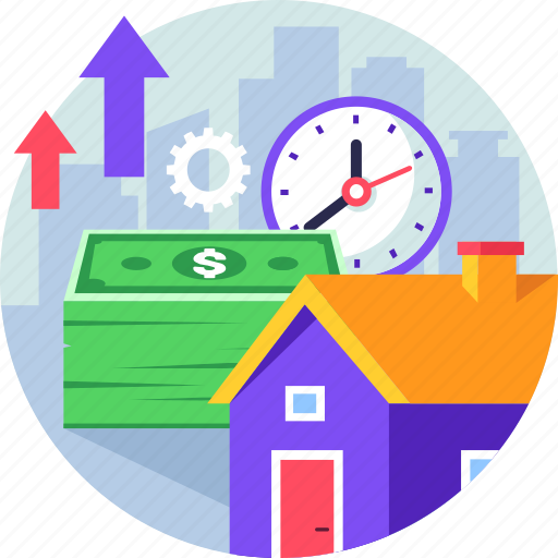 Growth, house, income, investment, profit, property, real estate icon - Download on Iconfinder