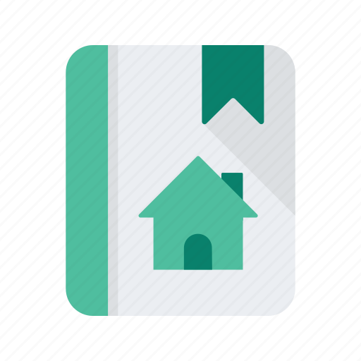 Book, bookmark, estate, favourites, property, real icon - Download on Iconfinder