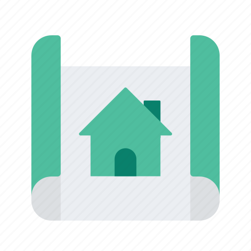 Blueprints, estate, house, property, real icon - Download on Iconfinder