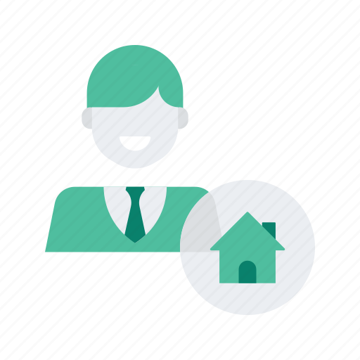 Estate, house, man, property, real icon - Download on Iconfinder