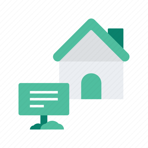 Estate, home, house, property, real, sign icon - Download on Iconfinder