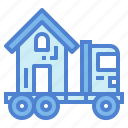 delivery, house, logistics, truck
