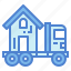 delivery, house, logistics, truck 