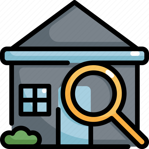 Estate, glass, home, house, magnifying, property, real icon - Download on Iconfinder