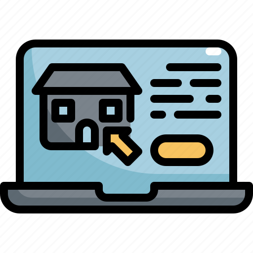 Buy, estate, home, house, laptop, online, real icon - Download on Iconfinder