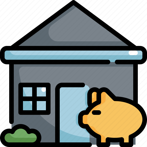 Bank, estate, home, house, piggy, property, real icon - Download on Iconfinder