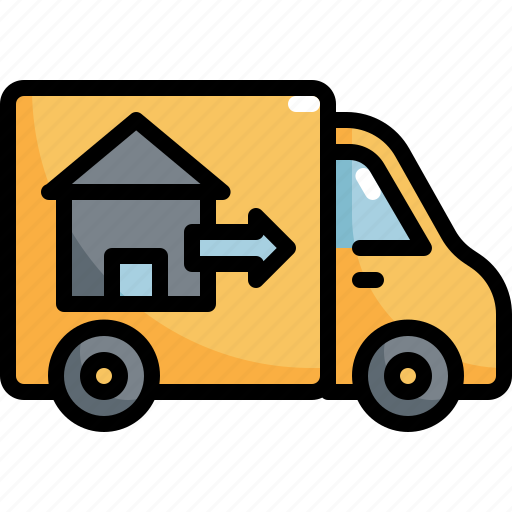 Delivery, home, house, moving, truck icon - Download on Iconfinder
