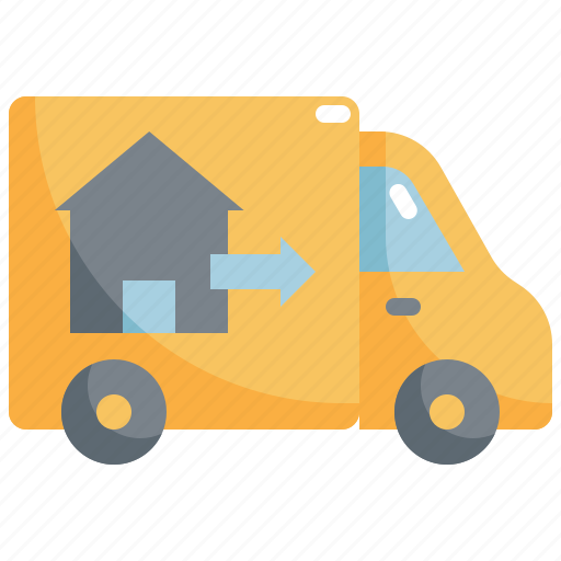 Estate, home, house, moving, real, truck, vehicle icon - Download on Iconfinder