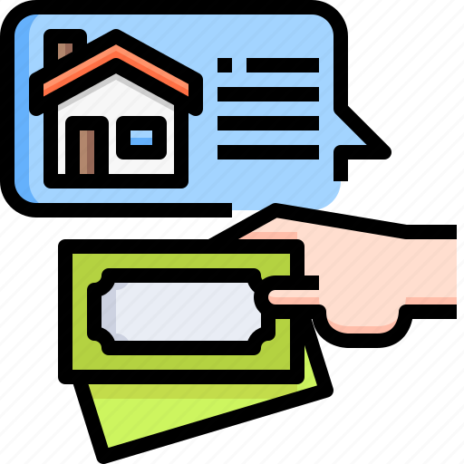 Real, house, estate, hand, money, payment, buy icon - Download on Iconfinder