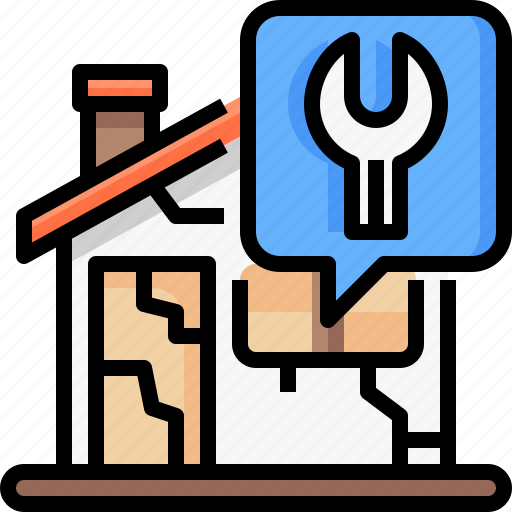 Real, renovation, maintenance, wrench, estate, repair, home icon - Download on Iconfinder