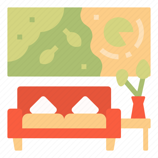 Furniture, home, decoration, sofa, picture, room, living icon - Download on Iconfinder
