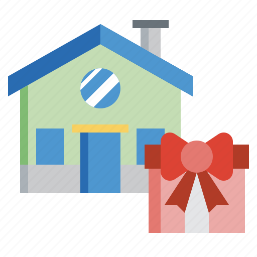 Real, estate, gift, box, surprise, happy, birthday icon - Download on Iconfinder