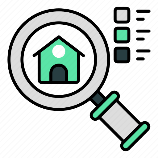Home relocation, find home, find house, search house, search home icon - Download on Iconfinder