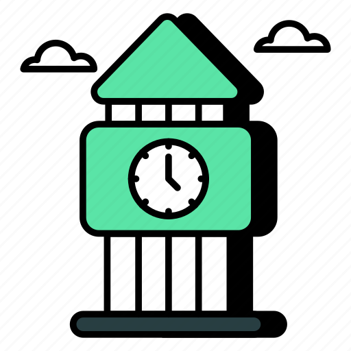 Building, clock tower, real estate, property, commercial building icon - Download on Iconfinder