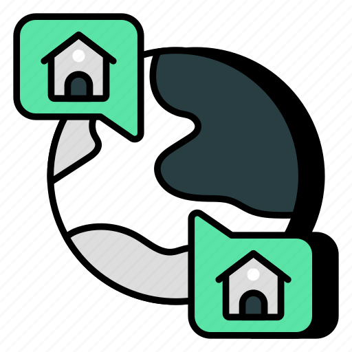 Global property chat, global communication, global message, global text, global conversation icon - Download on Iconfinder