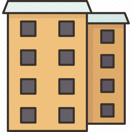 Flats, residential, apartment, housing, construction icon - Download on Iconfinder