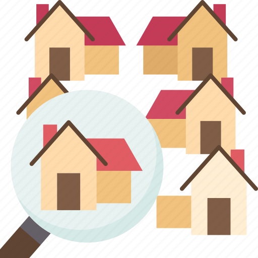 House, choosing, searching, find, village icon - Download on Iconfinder