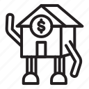 real, estate, architect, building, home, property, mascot