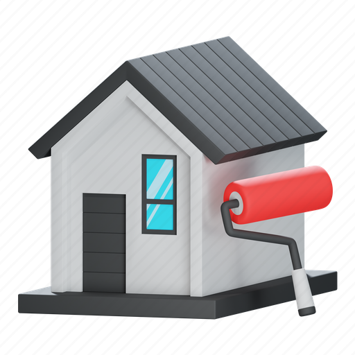 Home, maintenance, painting, property, renovation, house, repair 3D illustration - Download on Iconfinder