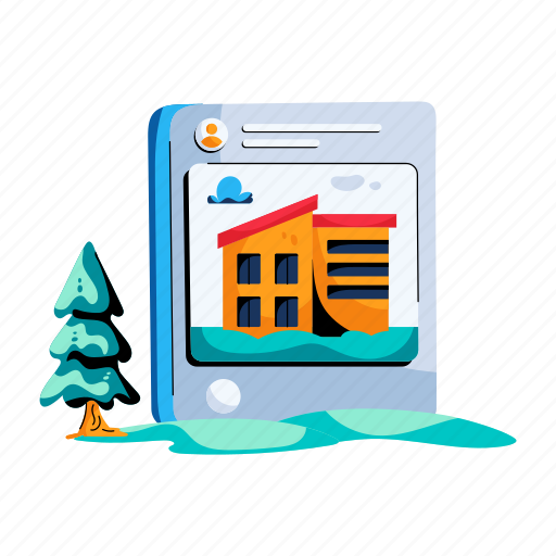 Online property, online home, digital property, online house, virtual property icon - Download on Iconfinder