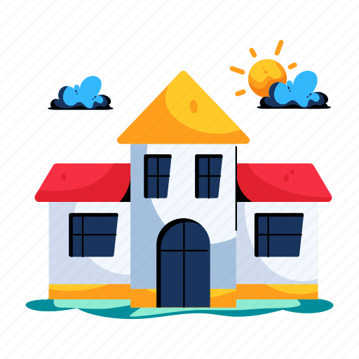 Home building, house building, shelter, real estate, house tree icon - Download on Iconfinder