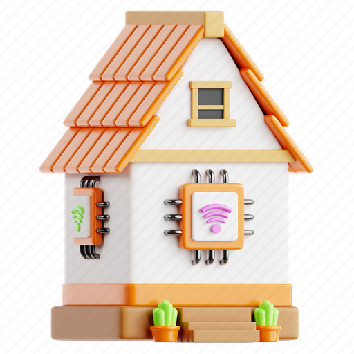 Smarthouse, real estate, property, housing, 3d icon, 3d illustration, 3d render icon - Download on Iconfinder