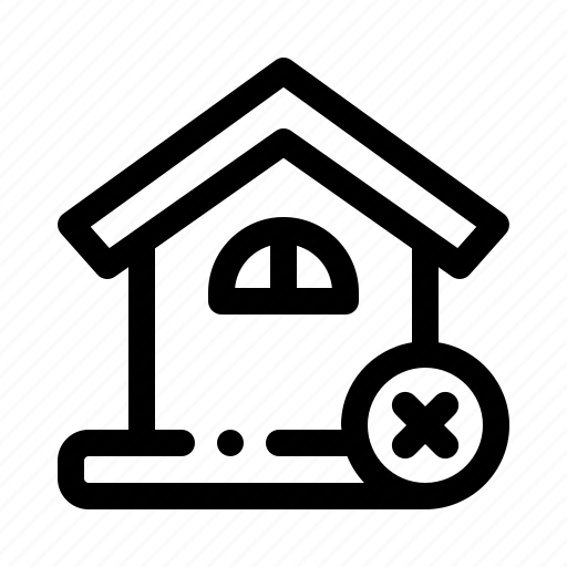 Cancelled, real, estate, property, house, buildings icon - Download on Iconfinder