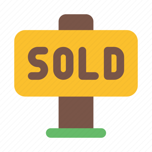 Sold, post, lease, road, sign, real, estate icon - Download on Iconfinder