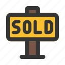 sold, post, lease, road, sign, real, estate