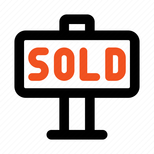Sold, post, lease, road, sign, real, estate icon - Download on Iconfinder