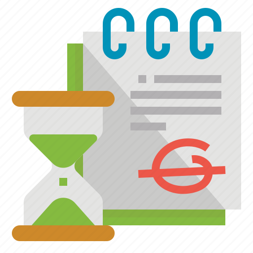 Contract, deadline, hourglass, property, time icon - Download on Iconfinder