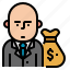 avatar, businessman, investor, job, profile 