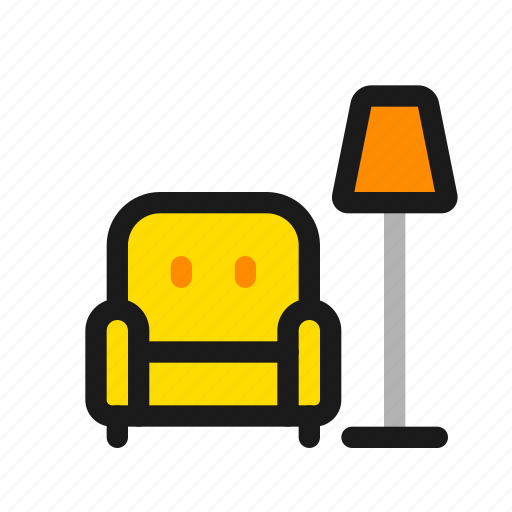 Furniture, sofa, couch, floor, lamp, living, room icon - Download on Iconfinder