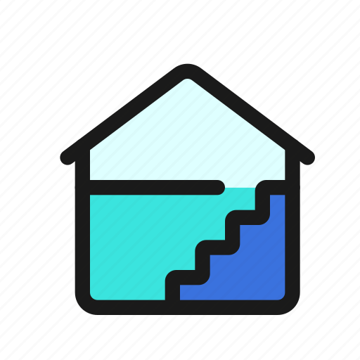 House, building, floor, level, attics, stairs, ground icon - Download on Iconfinder